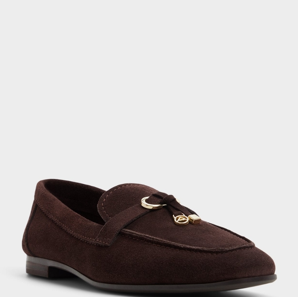 Aldo Ybilide Tassel Women's Dark Brown Suede Comfortable Loafers Size 11